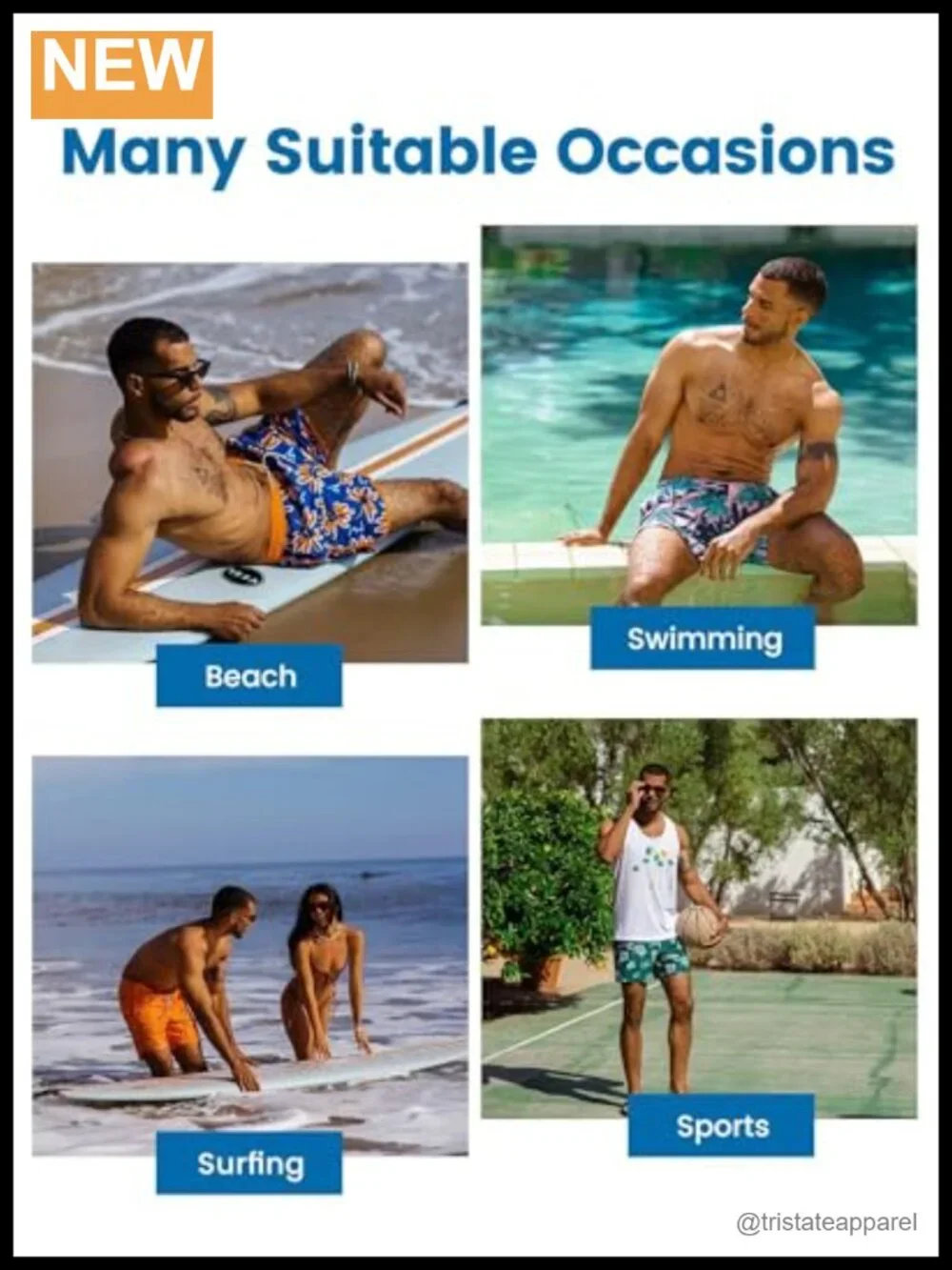 Swim Trunks with Compression Liner, Quick Dry Bathing Suit with Zipper Pockets,